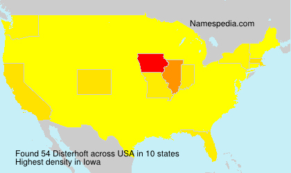 Surname Disterhoft in USA