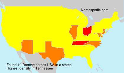 Surname Donese in USA