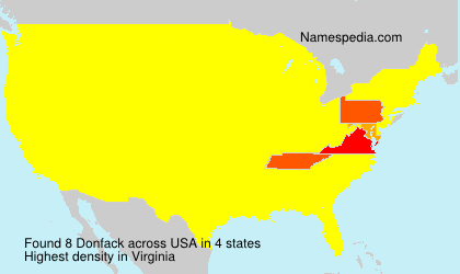 Surname Donfack in USA