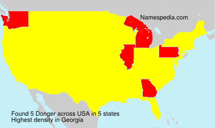 Surname Donger in USA