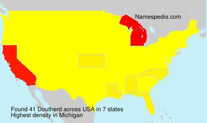 Surname Doutherd in USA