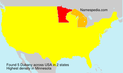 Surname Dubany in USA