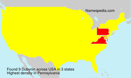 Surname Dubynin in USA