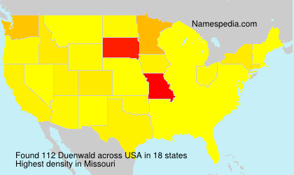 Surname Duenwald in USA