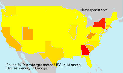 Surname Duernberger in USA