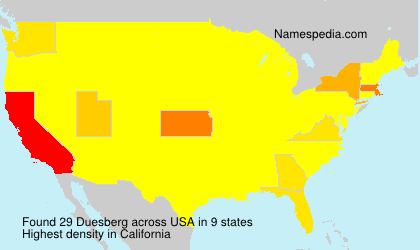 Surname Duesberg in USA