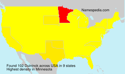 Surname Duininck in USA