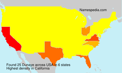 Surname Dunaye in USA