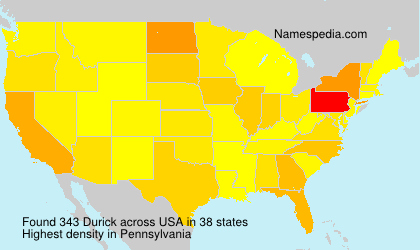 Surname Durick in USA