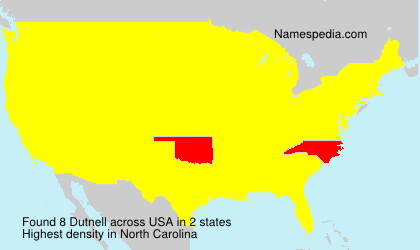 Surname Dutnell in USA