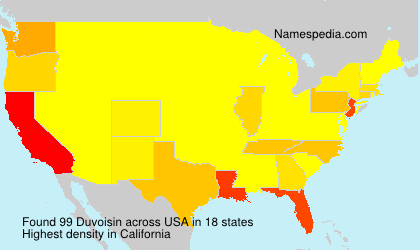 Surname Duvoisin in USA