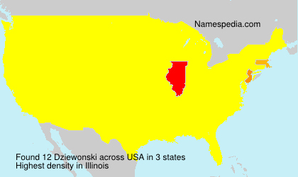 Surname Dziewonski in USA