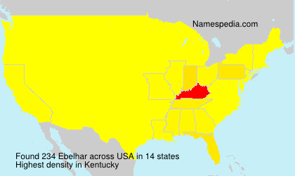 Surname Ebelhar in USA