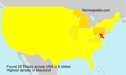 Surname Eboda in USA