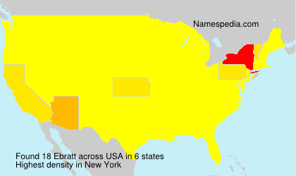 Surname Ebratt in USA