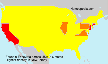 Surname Echevrria in USA