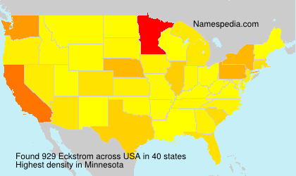 Surname Eckstrom in USA