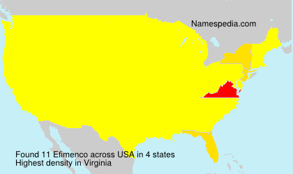 Surname Efimenco in USA