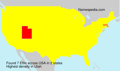 Surname Eftin in USA