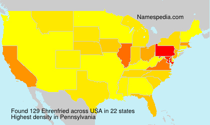 Surname Ehrenfried in USA