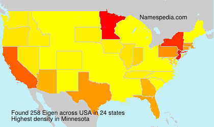 Surname Eigen in USA