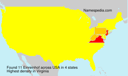 Surname Einreinhof in USA
