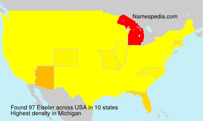 Surname Eiseler in USA