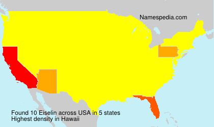 Surname Eiselin in USA