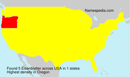 Surname Eisenblatter in USA