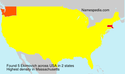Surname Ekimovich in USA