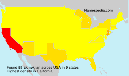 Surname Ekmekjian in USA