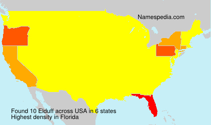 Surname Elduff in USA