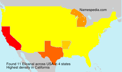 Surname Elicanal in USA