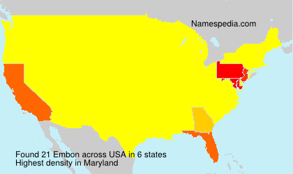 Surname Embon in USA