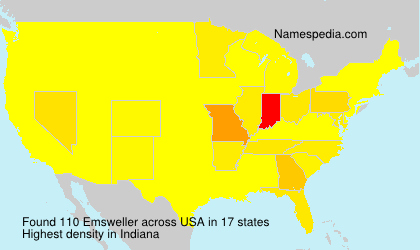 Surname Emsweller in USA