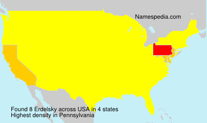 Surname Erdelsky in USA