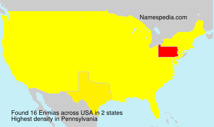 Surname Erimias in USA