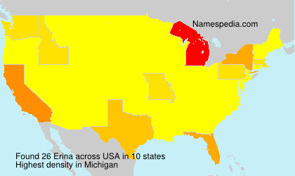 Surname Erina in USA