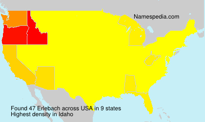 Surname Erlebach in USA
