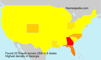 Surname Erquitt in USA