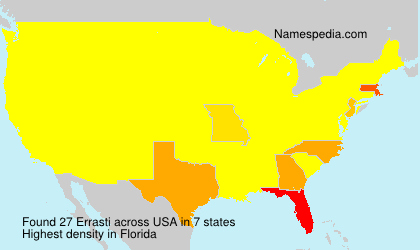 Surname Errasti in USA