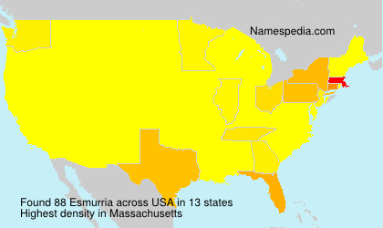 Surname Esmurria in USA