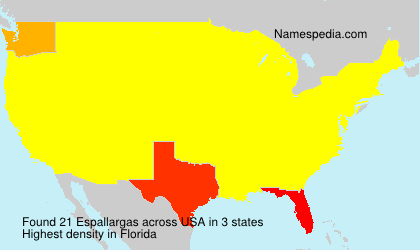 Surname Espallargas in USA
