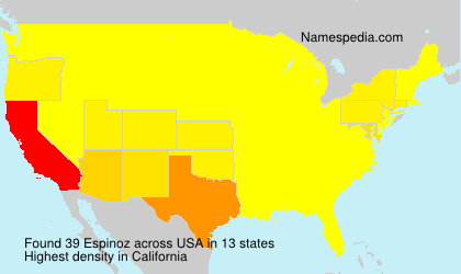 Surname Espinoz in USA