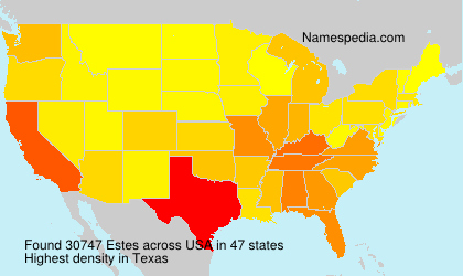 Surname Estes in USA