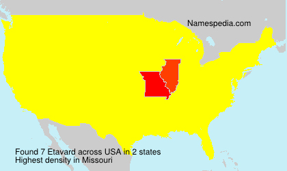 Surname Etavard in USA