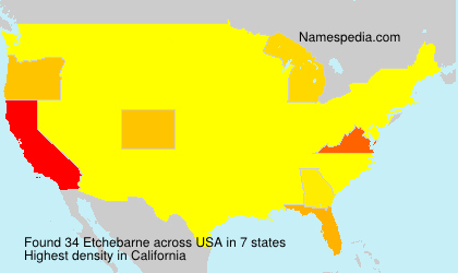 Surname Etchebarne in USA