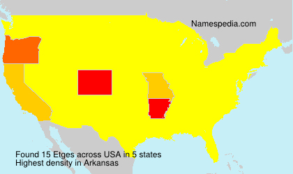 Surname Etges in USA