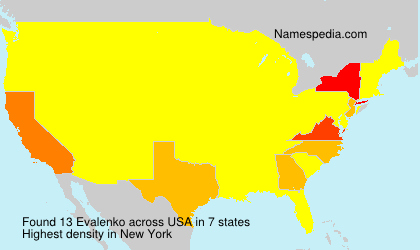 Surname Evalenko in USA