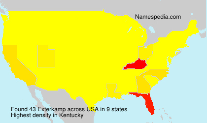 Surname Exterkamp in USA